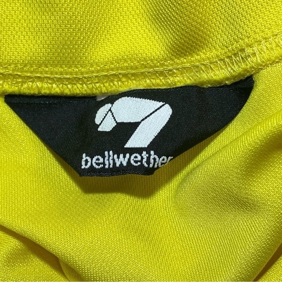 Bellwether Cycling Jersey Mens Large Yellow Short Sleeve Back Pockets 1/4 Zip - Picture 3 of 8